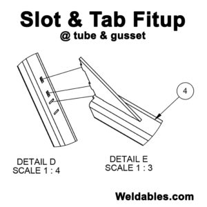 slot and tab tube gusset fitup